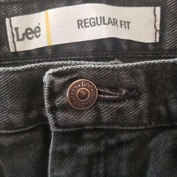 Slightly Distressed Vintage Mens Black Lee Jeans Sz 36" x 30" - Picture 6 of 8